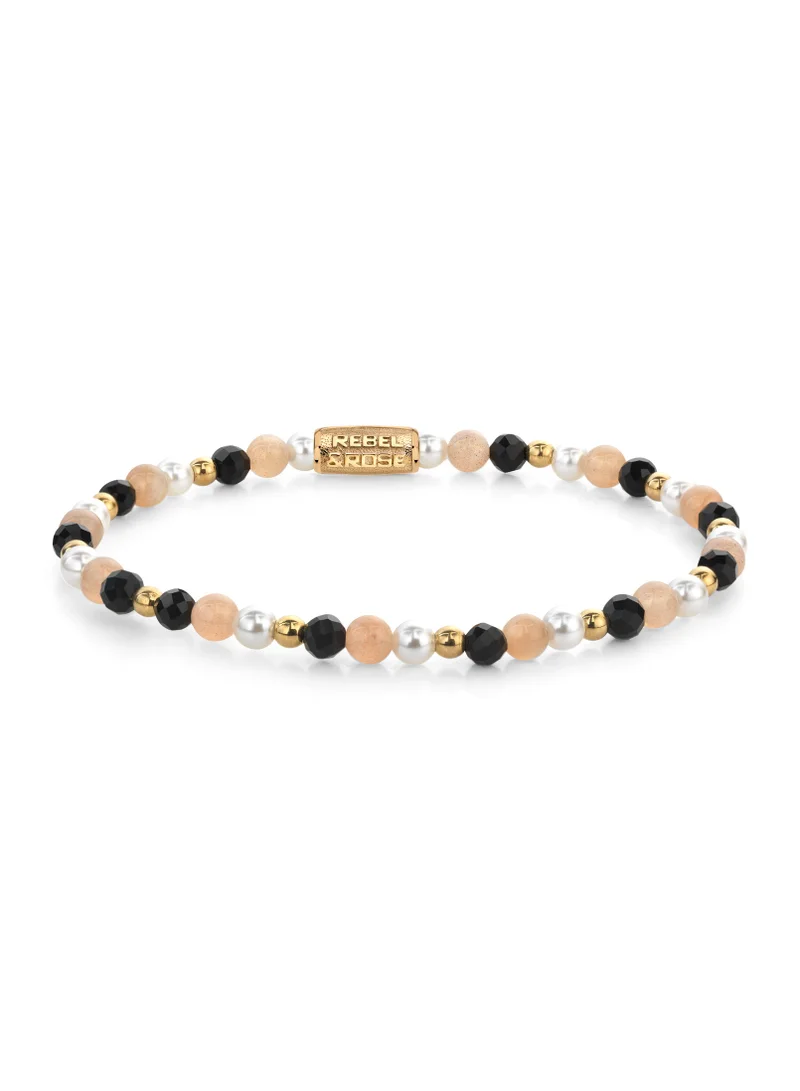 Rebel & Rose Black Glam Rocks Party Bracelet - 4mm S - RR-40154-G-S