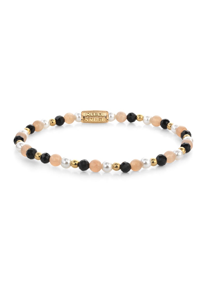 Rebel & Rose Black Glam Rocks Party Bracelet - 4mm S - RR-40154-G-S - Image 1