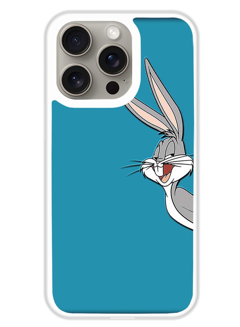 Theodor Protective Case Cover For APPLE IPHONE 15 Pro Max Bugs Bunny (White Bumper) - Image 1