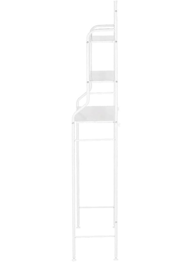 Over-the-Bathroom Stand with 3 Metal Shelves – Multi-Purpose Bathroom and Kitchen Organizer for Storing Cleaning Supplies and Towels, Smartly Utilizing Space - Image 2
