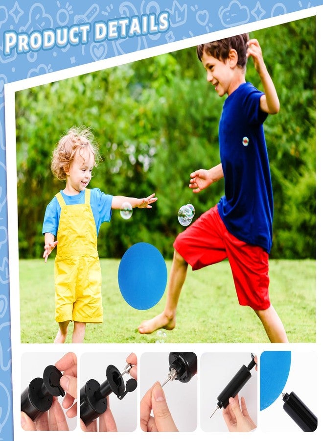 LovesTown كرات ملعب LovesTown 6 قطع مع مضخة هواء، كرة دوش 8.5 بوصة قابلة للنفخ، كرة ملونة لكرة اليد، كرة مطاطية للأطفال لألعاب الكرة - Image 3