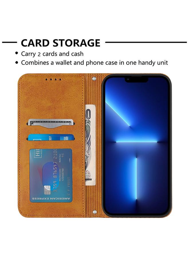 Zaboon Case For iPhone 13 Pro Football Texture Magnetic Leather Flip Phone Case - Image 4