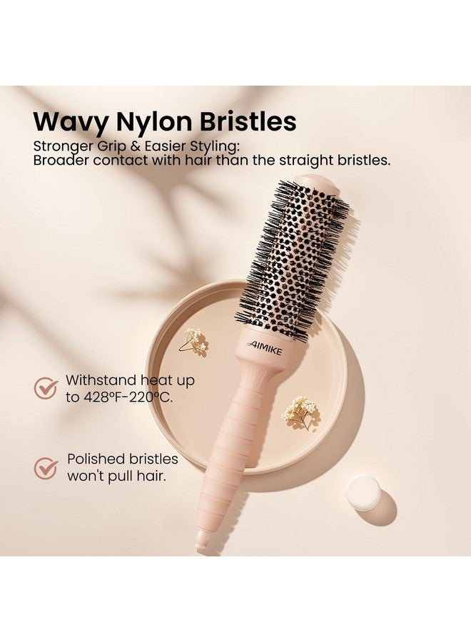 AIMIKE Round Brush for Blow Out, Small Round Hair Brush w/Nano Ion Thermal Ceramic Tech, Professional Round Brush for Blow Drying & Styling, Maximum Volume and Shine, Barrel 1.3 inch - Image 5