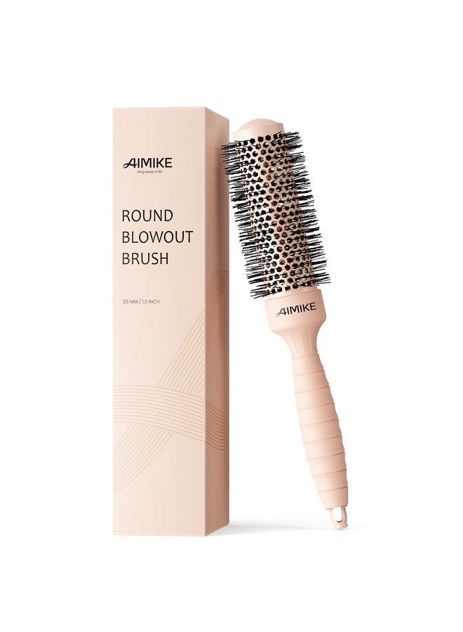 AIMIKE Round Brush for Blow Out, Small Round Hair Brush w/Nano Ion Thermal Ceramic Tech, Professional Round Brush for Blow Drying & Styling, Maximum Volume and Shine, Barrel 1.3 inch - Image 1