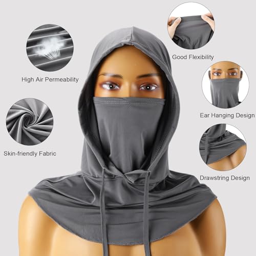 Bunnycool 9 Pcs Cooling Balaclava Face Mask Breathable Full Head Mask Sun Protection Neck Cover UV Face Cover for Men Women (Vivid Color) - Image 3