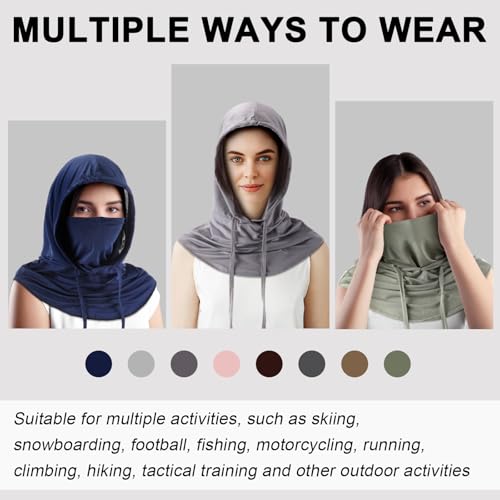 Bunnycool 9 Pcs Cooling Balaclava Face Mask Breathable Full Head Mask Sun Protection Neck Cover UV Face Cover for Men Women (Vivid Color) - Image 4