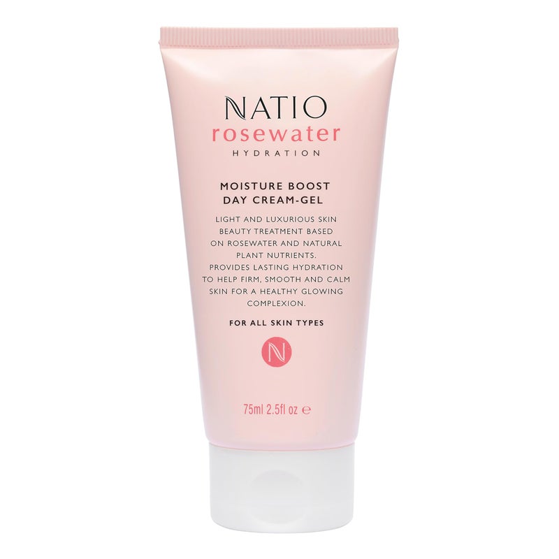 Natio Australia Rosewater Hydration Moisture Boost Day Cream-Gel, 2.5 oz - Face Cream with Shea Butter - Face Moisturizer for All Skin Types - Image 1