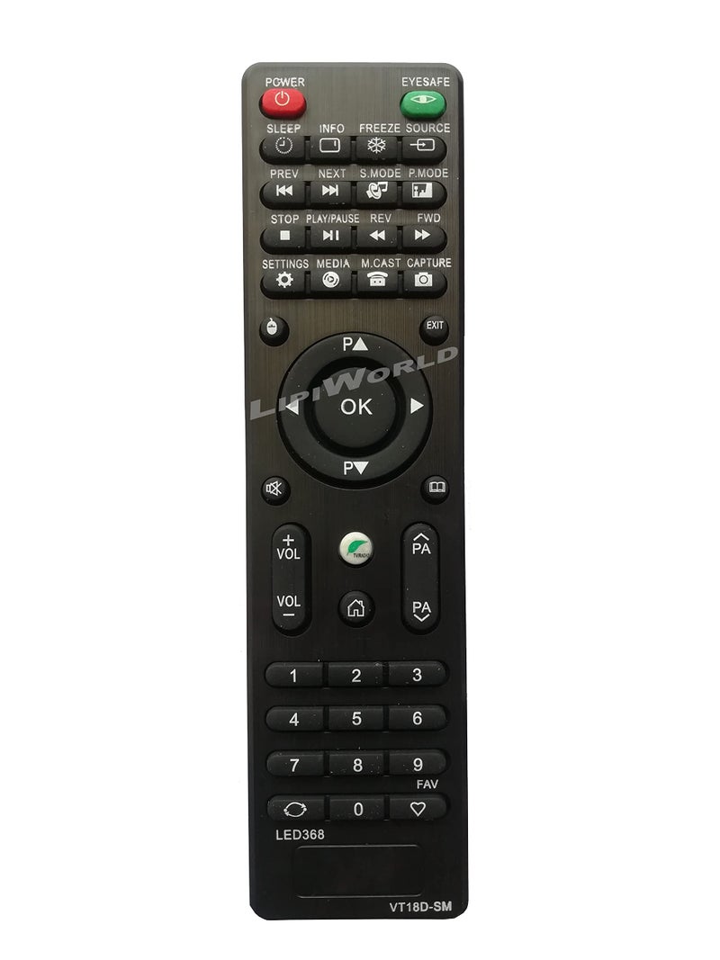 LipiWorld® LED368 VT18D-SM LED TV Remote Control (Suitable for Willett Tv Remote Old Exactly Same Will Only Work) Compatible for Willett - Image 5