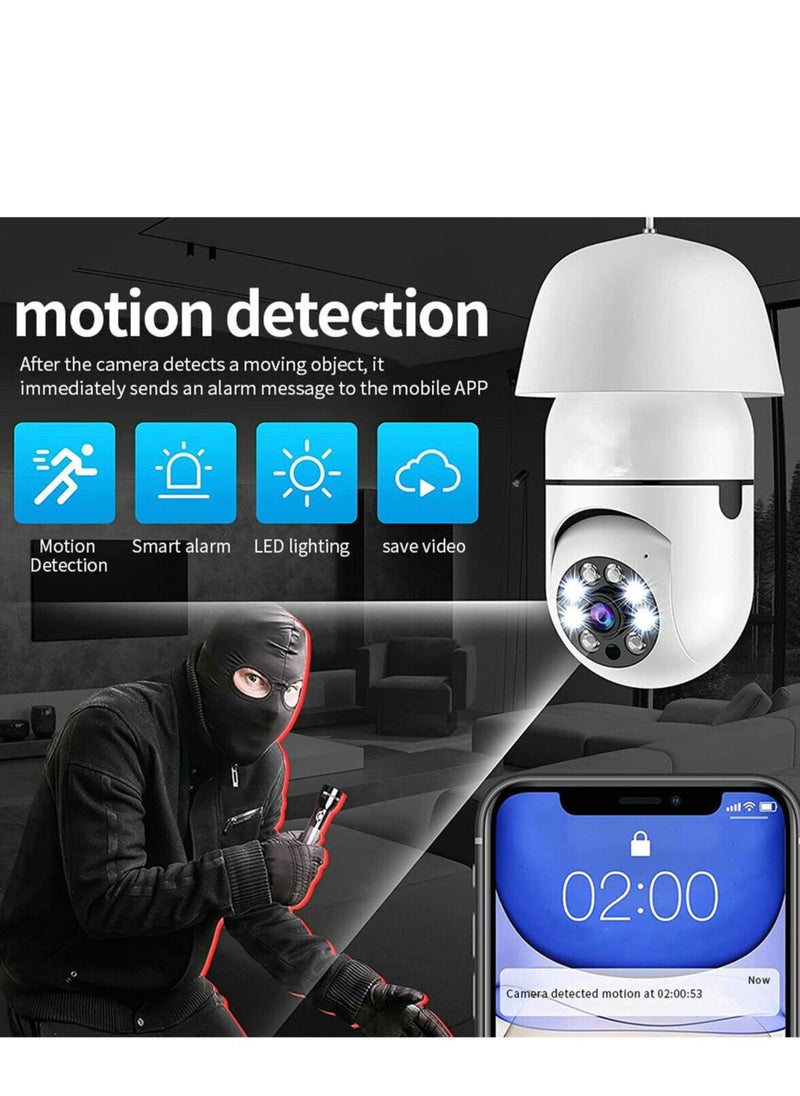 ELTRAZONE 360° WiFI camera Light Bulb Home Security Cam Wireless Night Vision CCTV Monitor  - Image 4