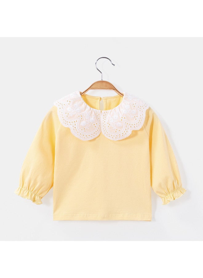 Children's Wear Girls' Baby Autumn Comfortable Base Layer Top Toddler Versatile T-shirt - Image 3