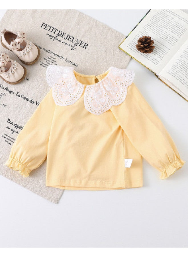 Children's Wear Girls' Baby Autumn Comfortable Base Layer Top Toddler Versatile T-shirt - Image 1