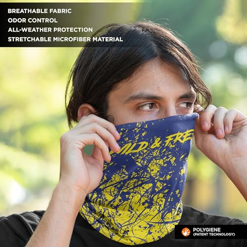 WANDERLOOMS Wild and Free Antibacterial & Odour-Free Polygiene Unisex Bandana for Men Bike Riding | Breathable & Durable Bandana for Men Hair Styling | Multipurpose Face Mask - Image 5