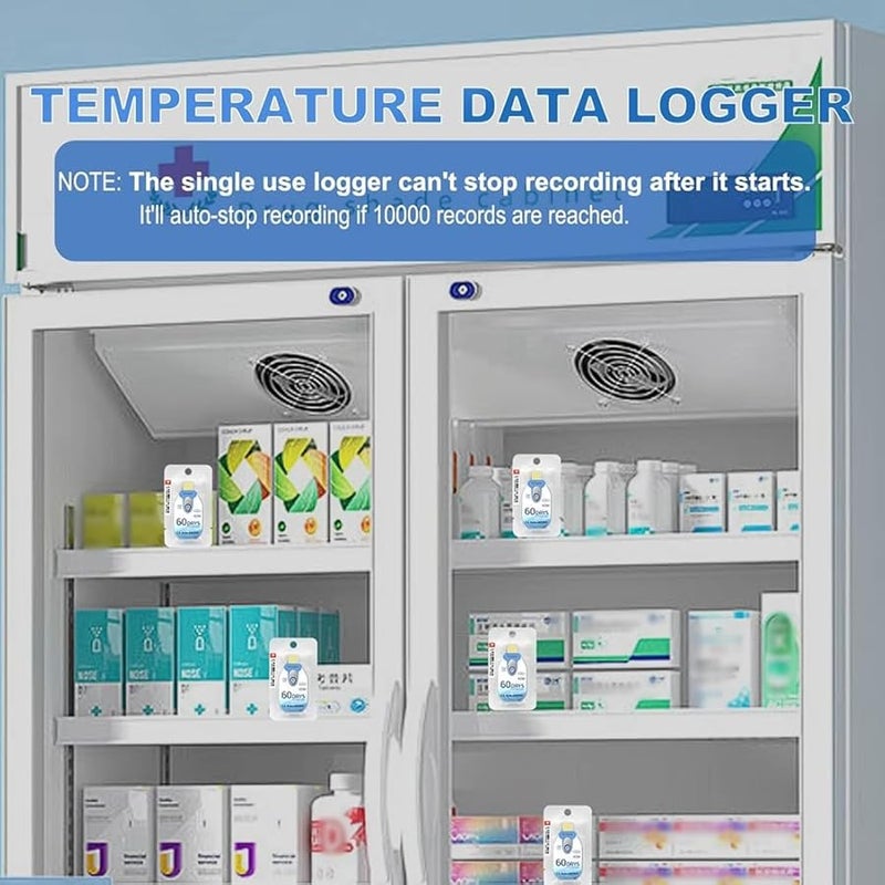 Disposable USB Temperature Data Logger Thermometer Recorder 60 Days Cold Chain 10 Pack - Image 3