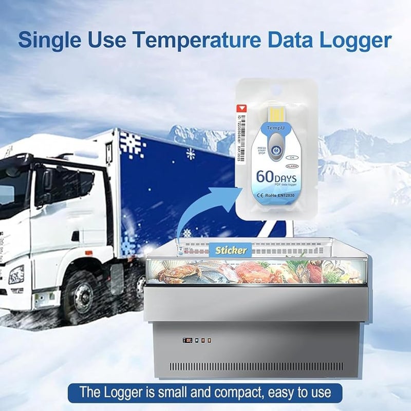 Disposable USB Temperature Data Logger Thermometer Recorder 60 Days Cold Chain 10 Pack - Image 5