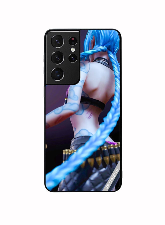 VR CREATIVE Protective Case Cover For Samsung Galaxy S21 Ultra 5G Jinx League Of Legends Design Multicolour - Image 1