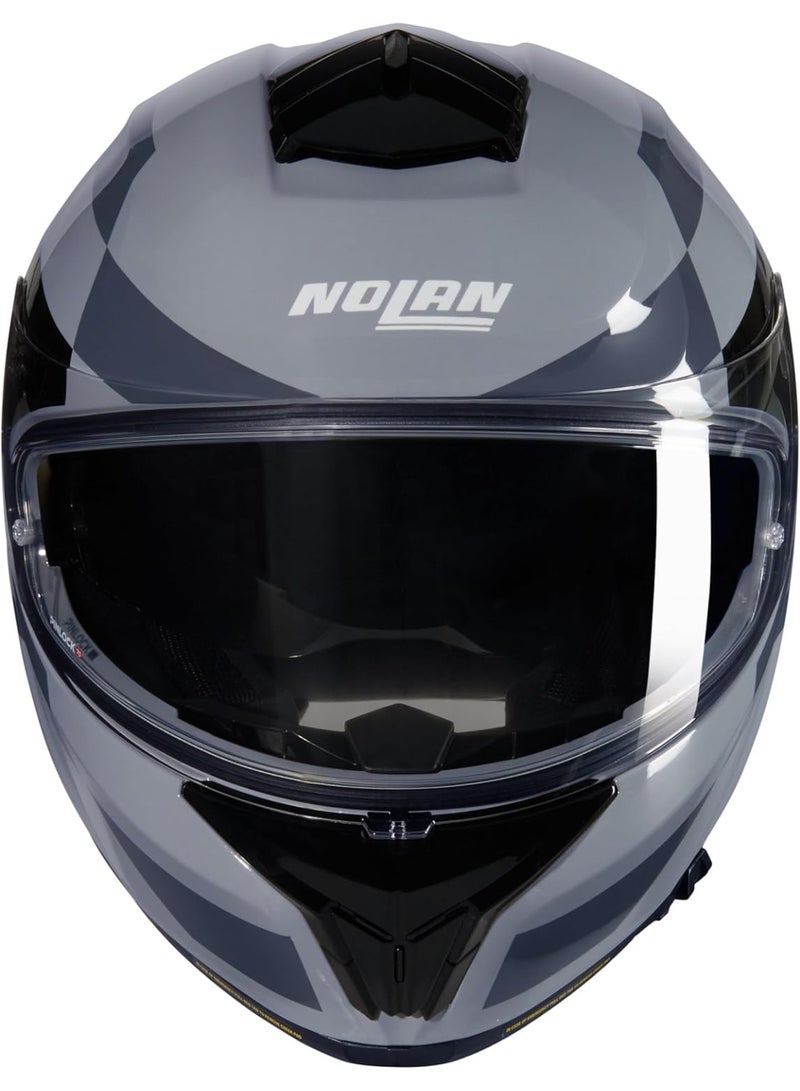 Nolan N80-8 ALFIERE GRAY  BLACK GLOSSY  Helmet - Image 2