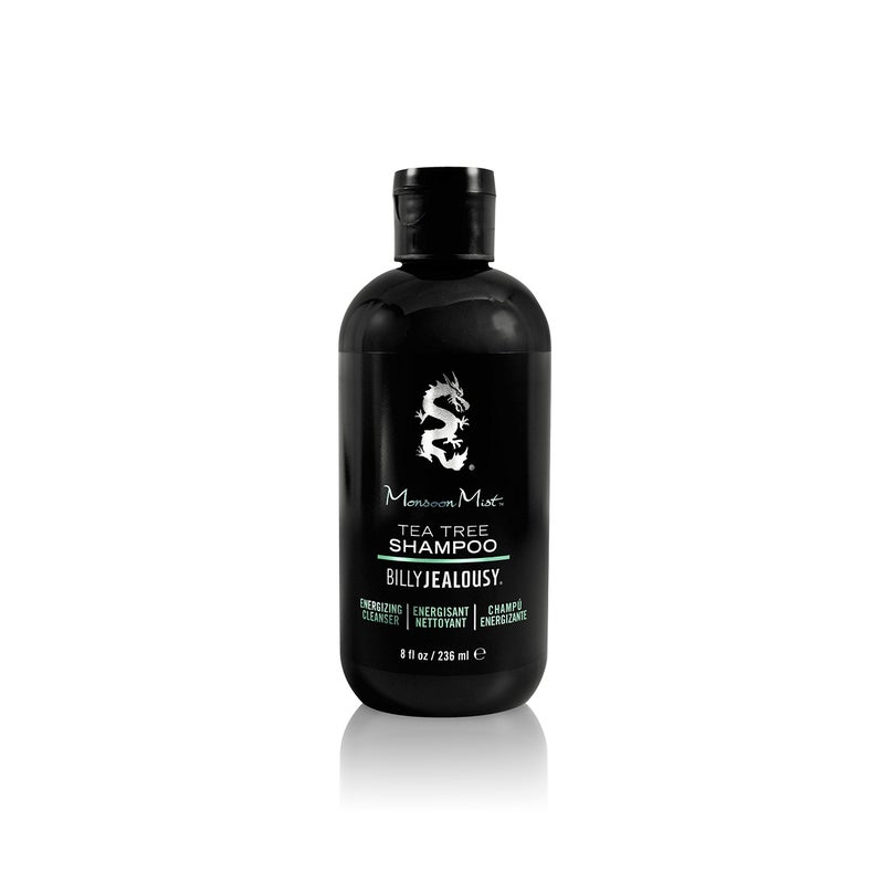 Billy Jealousy Monsoon Mist Tea Tree Energizing Mens Shampoo with Peppermint  Rosemary Removes Oil Buildup and Soothes Scalp Itch  Irritation 8 Oz