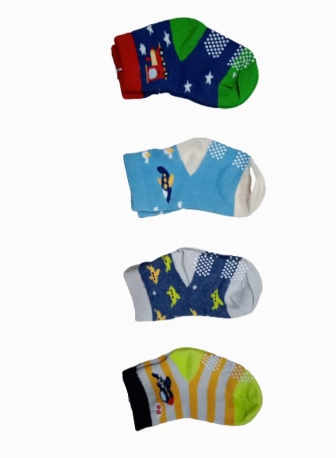 Dazzlia ankle grip socks antiskid antislip socks for boys and girls (IN, Age, 0 Months, 6 Months, 4) - Image 2