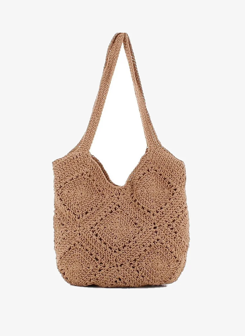 Marina Galanti Marina Galanti Women's Borutta Crochet-Effect Shopper Bag - Camel