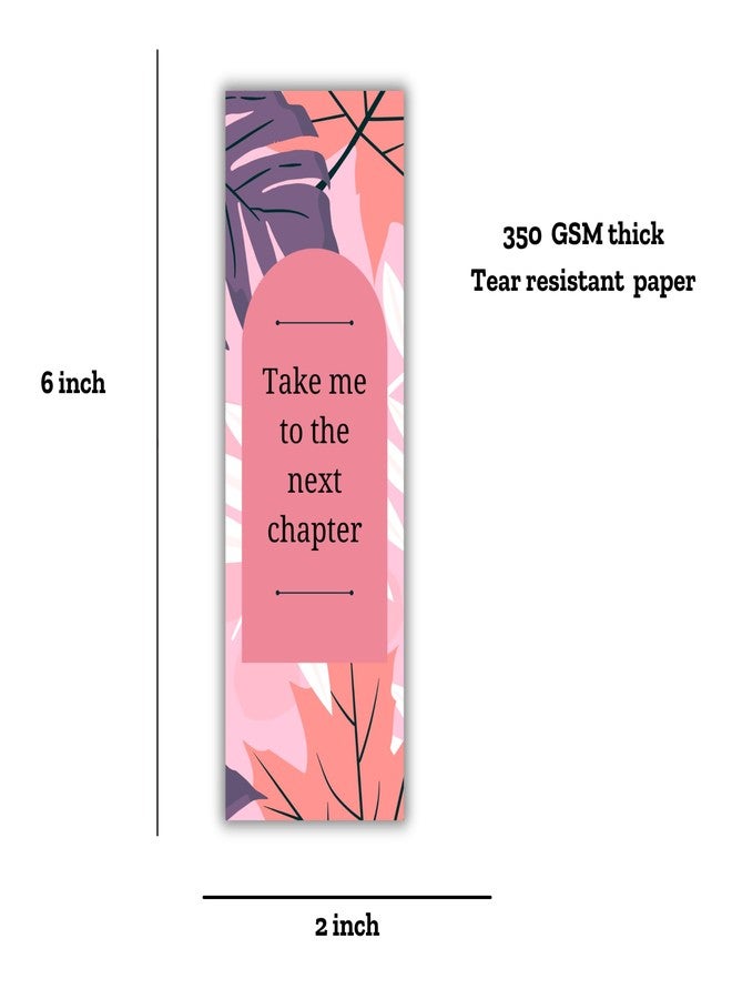 EKDALI Bookmarks Set of 16| 350 GSM Thick Book Marks| Matte Finished NO Repeat Designs| Pink Colour Theme Colour Bookmark | Size 2 x 6 inches - Image 2