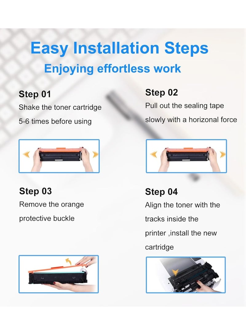 خراطيش الحبر 117A مع استبدال رقاقة ل 117A 117 W2070A W2071A W2072A لون ليزر MFP 179fwg 178nwg 179fnw 178nw 150a 150nw 179 178 150 (أسود سماوي أصفر أرجواني) - Image 4