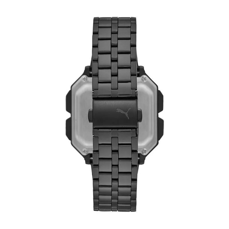 PUMA Digital Quartz Watch for Women With Black Stainless Steel Band- 3 ATM - PU P5017