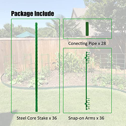 Orgrimmar Tomato Cages Garden Plant Support Stakes Outdoor Vegetable Trellis for Vertical Climbing Plant Up to 63“,3 Packs - Image 5