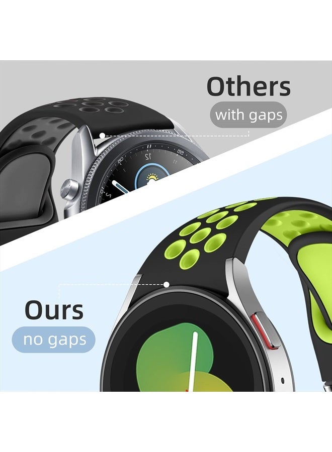 DAQIN 6 PACK No Gap Bands Only Compatible with Samsung Galaxy Watch 5/Watch 6/Galaxy Watch 4 Band 40mm 44m/Galaxy Watch 5 Pro Band 45mm/Watch 4 Classic Band, 20mm Soft Silicone Sport Bands for Women & Men - Image 5