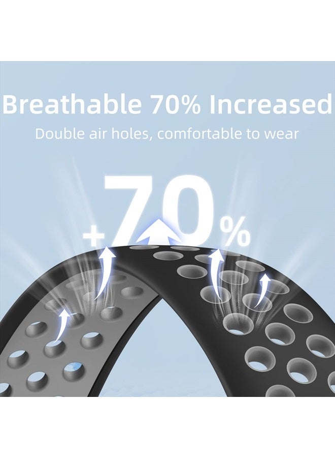 DAQIN 6 PACK No Gap Bands Only Compatible with Samsung Galaxy Watch 5/Watch 6/Galaxy Watch 4 Band 40mm 44m/Galaxy Watch 5 Pro Band 45mm/Watch 4 Classic Band, 20mm Soft Silicone Sport Bands for Women & Men - Image 3