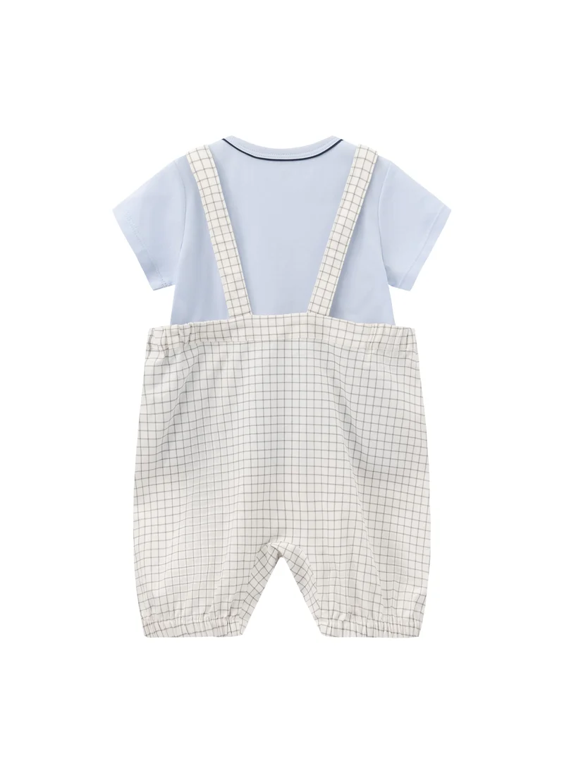 Balabala Blue/White Baby Boys Woven short sleeve suit for Men | Best Price UAE