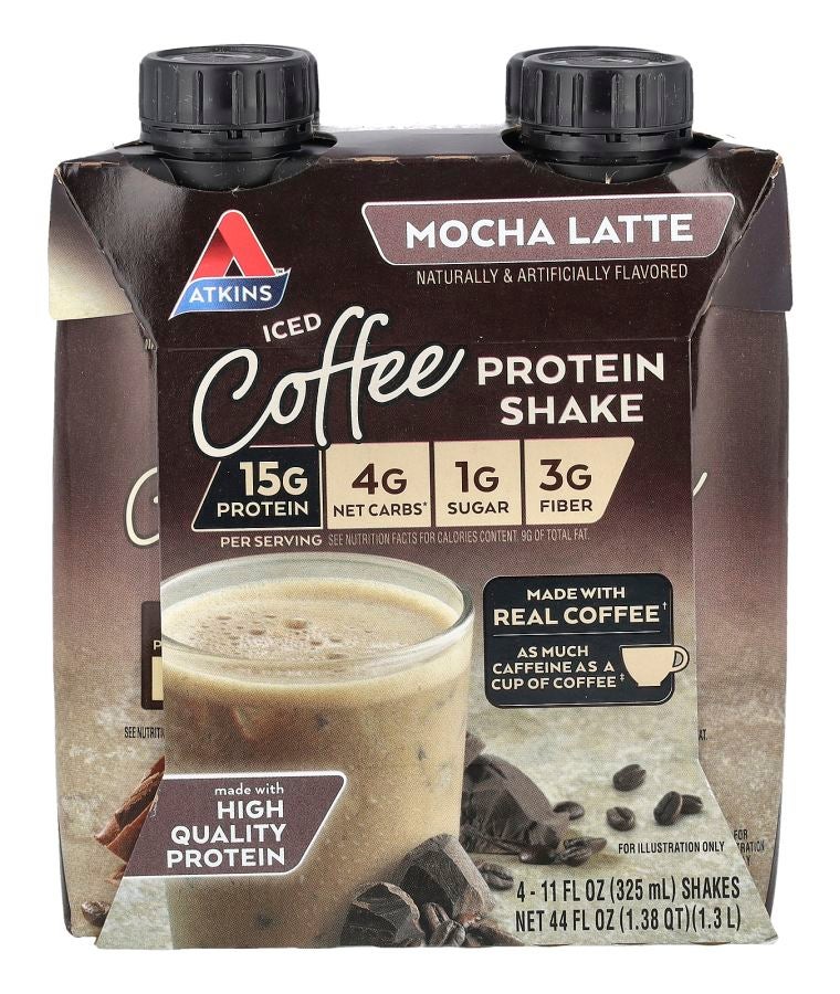 Iced Coffee Protein Shake Mocha Latte 4 Shakes 11 fl oz (325 ml) Each