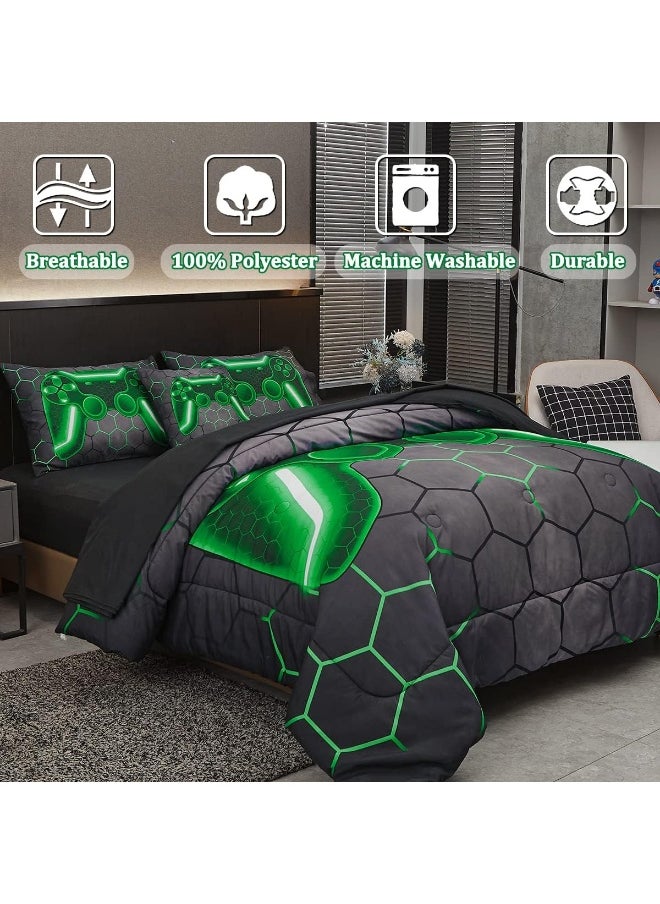 Generic - Tasselily Game Console Comforter Set (Green, Twin-6Pcs) - Image 1