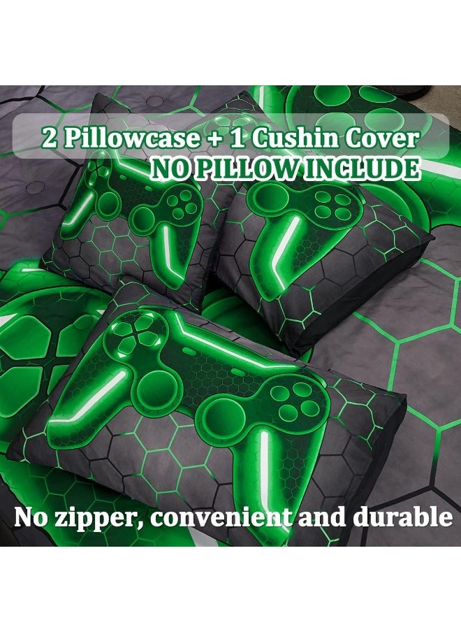 Generic - Tasselily Game Console Comforter Set (Green, Twin-6Pcs) - Image 1
