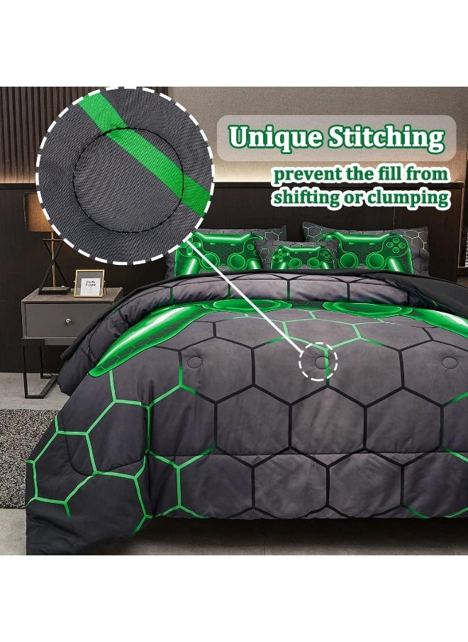 Generic - Tasselily Game Console Comforter Set (Green, Twin-6Pcs) - Image 1