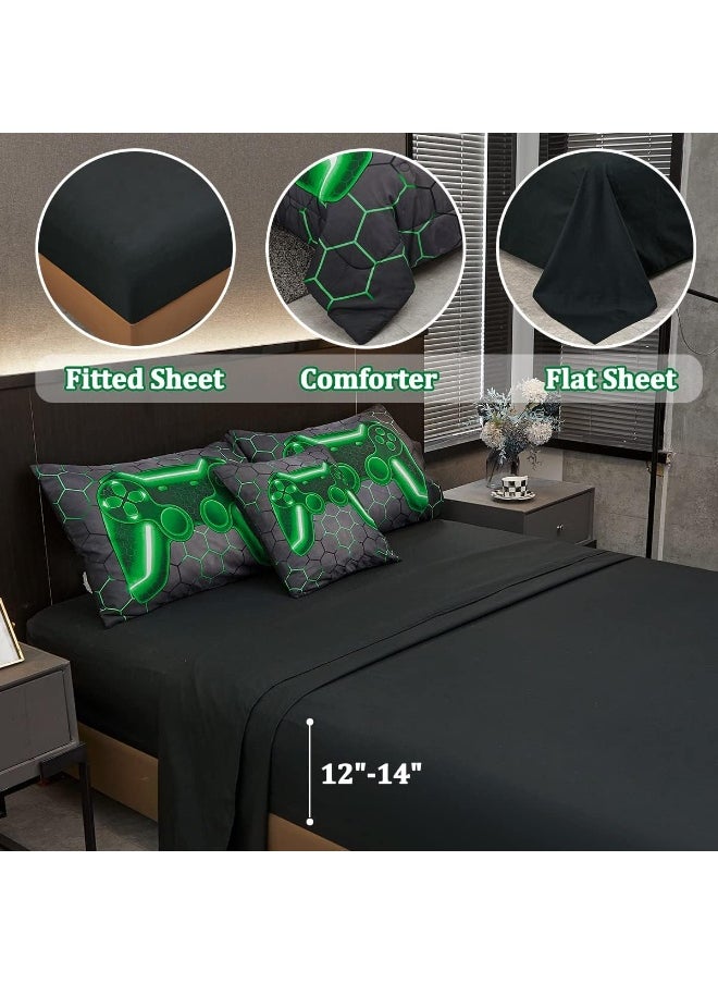 Generic - Tasselily Game Console Comforter Set (Green, Twin-6Pcs) - Image 1