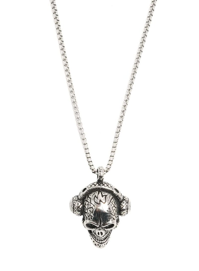 Skull With Headphone Stainless Steel