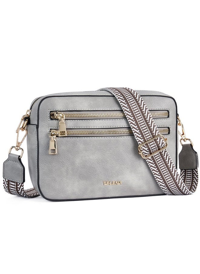 Telena Crossbody Purses For Women Vegan Leather Crossbody Bags Womens Shoulder Handbags With Adjustable Wide Strap  - Image 1