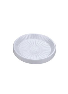 3P 150 white round plastic plates, size 22 cm  - Image 2