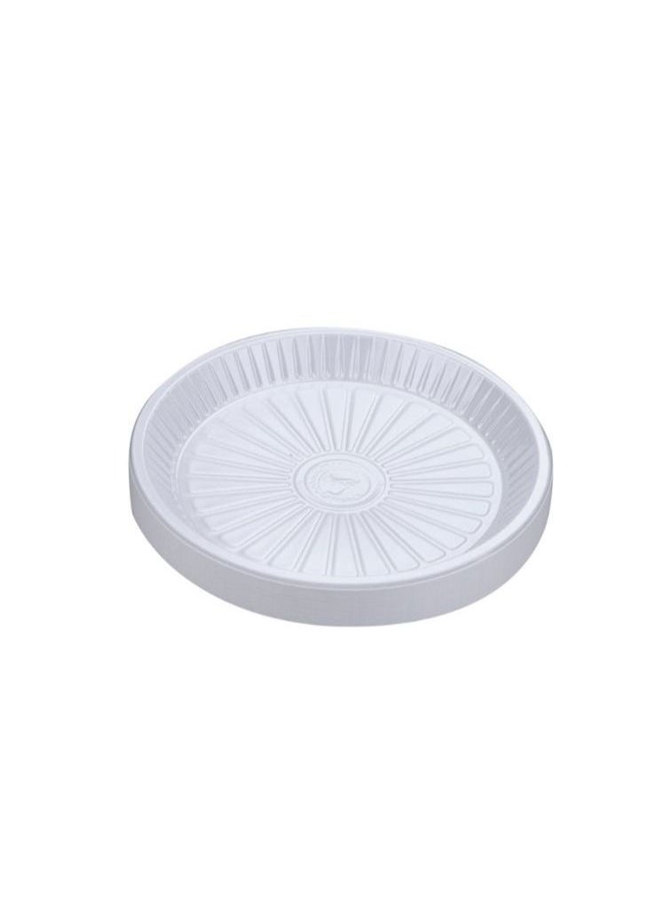 3P 150 white round plastic plates, size 22 cm  - Image 2