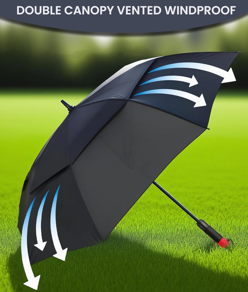 SIEPASA Golf Umbrella Large 62/68/72 Inch Automatic Open Golf Umbrella Extra Large Oversize Double Canopy Vented Umbrella Windproof Waterproof for Men and Women. - Image 3