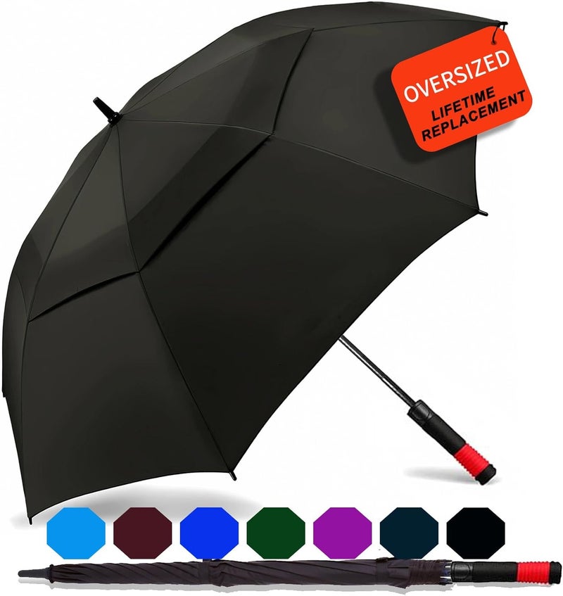 SIEPASA Golf Umbrella Large 62/68/72 Inch Automatic Open Golf Umbrella Extra Large Oversize Double Canopy Vented Umbrella Windproof Waterproof for Men and Women. - Image 1