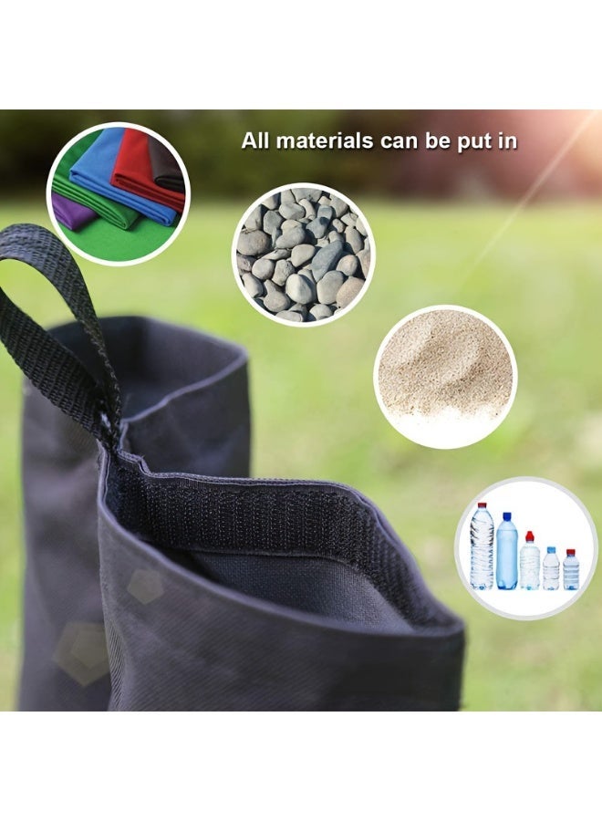 أكياس رمل لأوزان الخيام، لقاعدة مظلة الفناء، والمظلة الخارجية، عبوة من 4 قطع (أسود) - Image 3