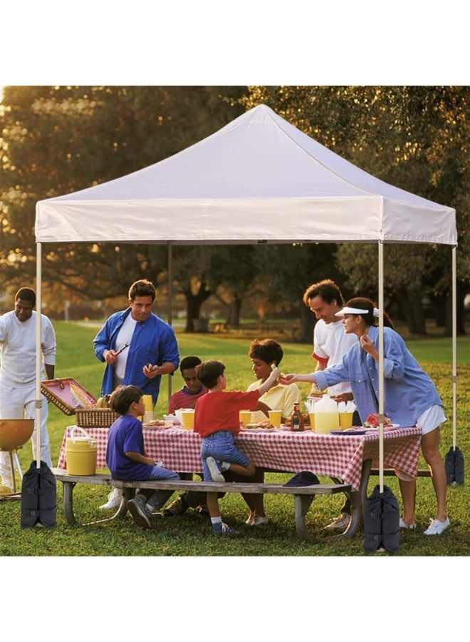 أكياس رمل لأوزان الخيام، لقاعدة مظلة الفناء، والمظلة الخارجية، عبوة من 4 قطع (أسود) - Image 4