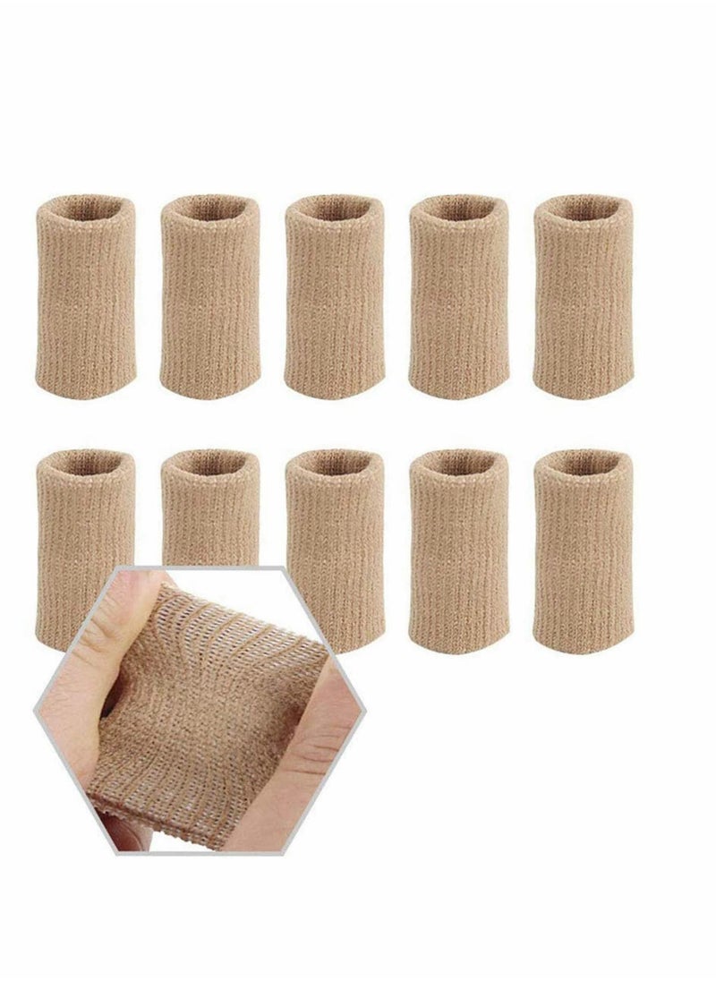 Generic - 10x Finger Protector Sleeve, Arthritis Stretchy Support Sports Aid - Basketball Finger Guard - Image 1