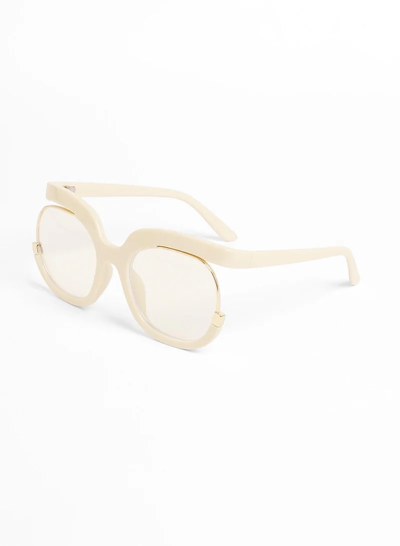 Haute Sauce The Hanging Butterfly Sunglasses - Ivory White