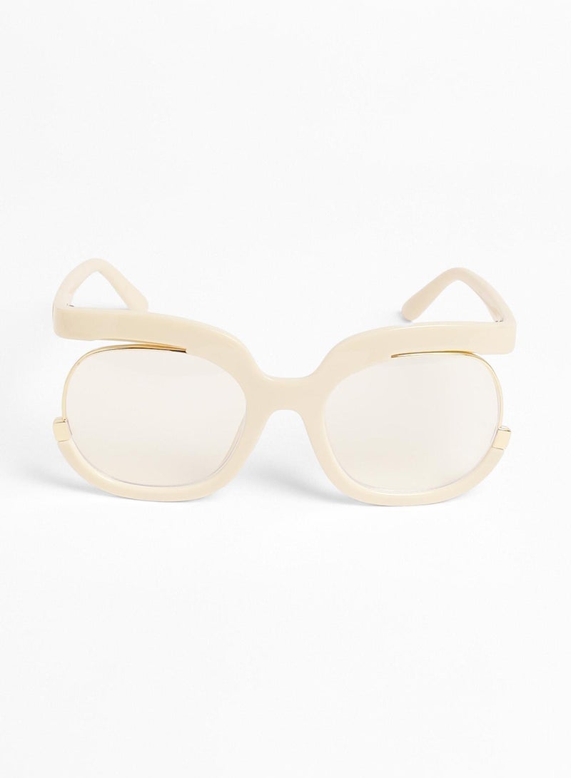 Haute Sauce The Hanging Butterfly Sunglasses - Ivory White - Image 4
