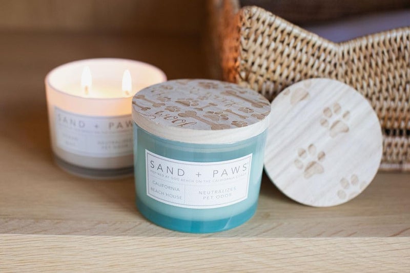 Sand + Fog Sand + Paws Scented Candle -California Beach House-Additional Scents and Sizes –Luxurious Air Freshening Jar Candles Neutralize pet Odors and Enhance Home décor – 100% Cotton Lead-Free Wicks - 12oz - Image 4