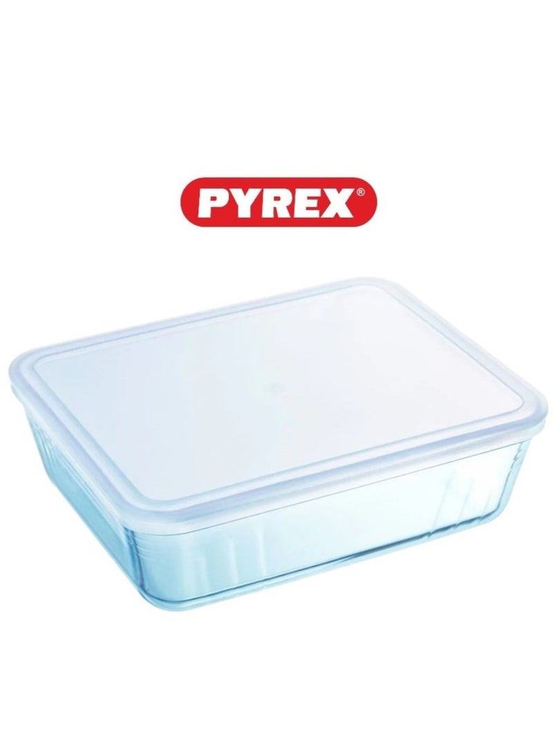 Pyrex Cook&Heat Rectangular Borosilicate Glass Roaster with Airtight Lid, 1.5L – Oven, Freezer, Microwave Safe White 1.5Liters - Image 2