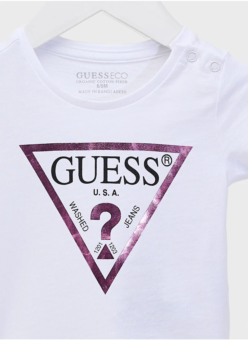 GUESS Kids Logo Crew Neck T-Shirt