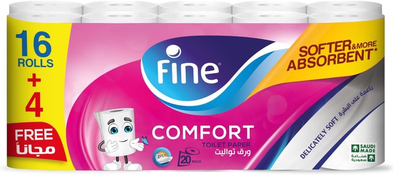 Fine ورق تواليت فاين كومفورت - 20 لفة - Image 1